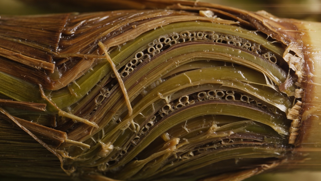 Fibra de palmeira em corte, a matéria que a Bio já transforma.